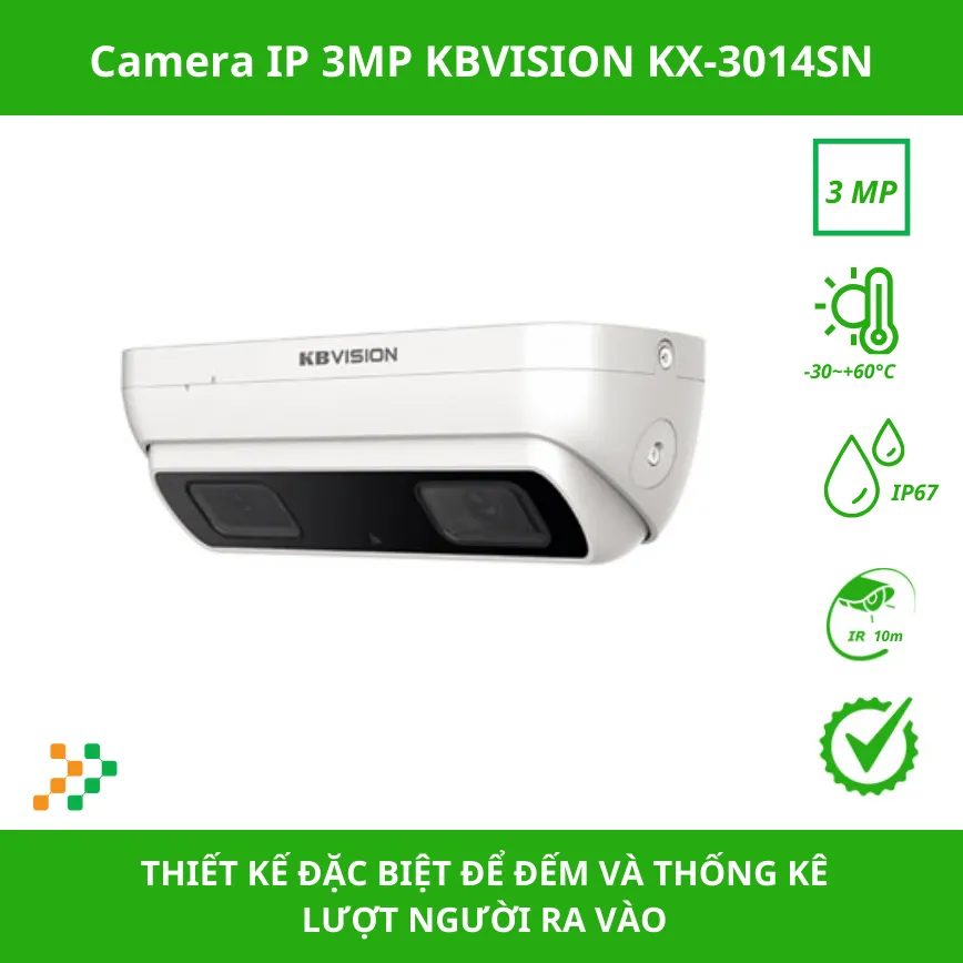 Camera IP 3MP Đếm Người Ra Vào KBVISION KX-3014SN