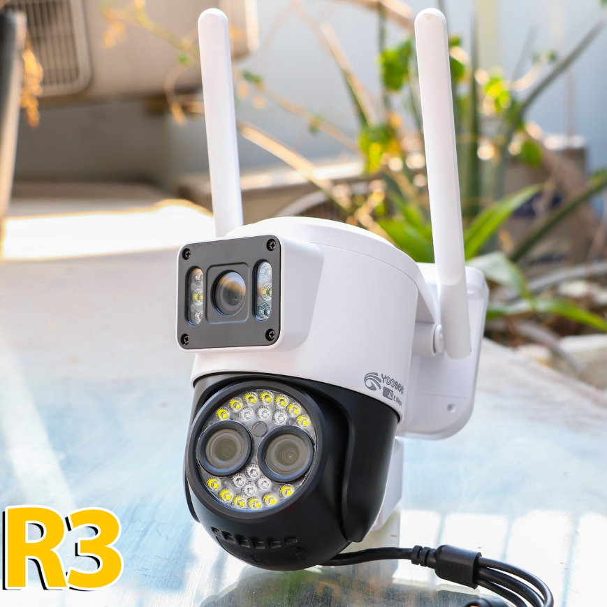 Camera Wifi Yoosee 2 Mắt Kép 8MP R3 – Có Tích Hợp Ống Kính Zoom 12x Vật Lý Cực Rõ Nét