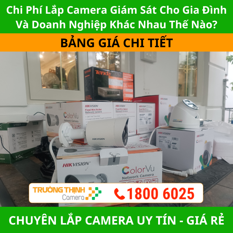 Chi Phí Lắp Camera Giám Sát Cho Gia Đình Và Doanh Nghiệp Khác Nhau Thế Nào