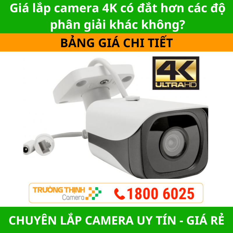 Giá Lắp Camera 4K Có Đắt Hơn Các Độ Phân Giải Khác Không?