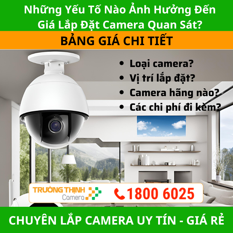 Yếu Tố Nào Ảnh Hưởng Đến Giá Lắp Đặt Camera