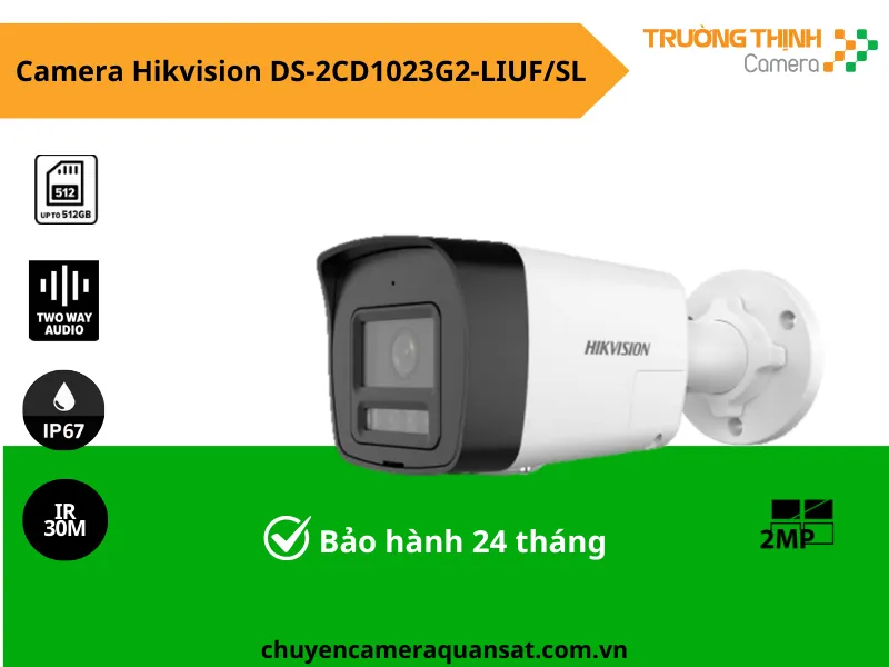 Camera IP Hikvision DS-2CD1023G2-LIUF/SL