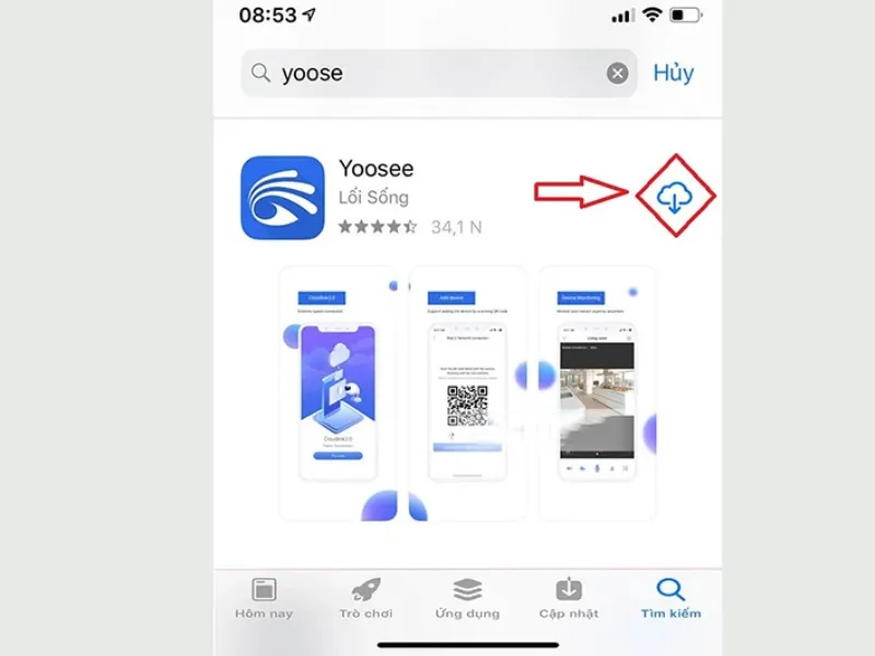 ải và cài đặt ứng dụng Yoosee